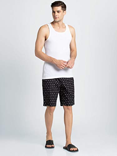 Image of Jockey Men's Regular Fit Cotton Shorts (9005 Black Print11 L)