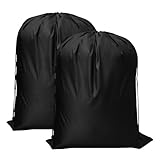 Wäschesack Reise, 2 Stück Schmutzwäschebeutel Reise, 50 x 60 cm Schmutzwäschebeutel für Camping Zuhause College Wohnheim Reisen Wäscheraum(Schwarz)