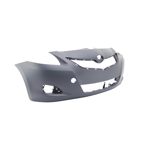 Image of FitParts Compatible with Toyota Yaris 2007-2012 Front Bumper Cover | Primed, With Fog Light Holes, Without Parking Sensor Holes, Sedan, Ready to Paint, OEM 5211952934, TO1000321