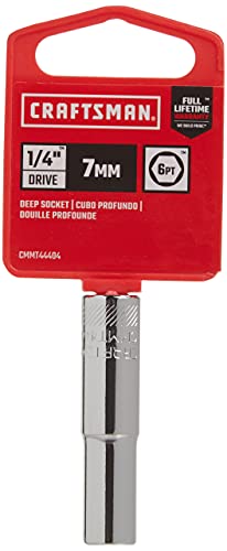 Image of CRAFTSMAN Deep Socket, Metric, 1 /4-Inch Drive, 7mm, 6-Point (CMMT44404)
