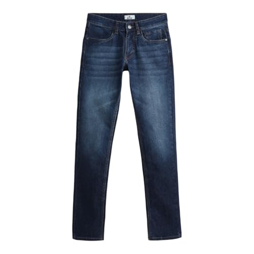 Image of WROGN Men Cotton Blend Jeans | Solid | Mid Rise | Slim Fit