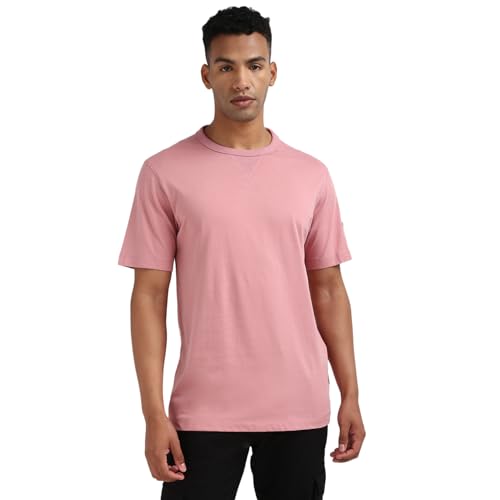 Calvin Klein Herren T-Shirt Kurzarm Regular Tee mit Logo-Badge, Rosa (Rose Dusk), XXS – Ansicht 1