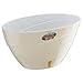 Santino Self Watering Planter CALIPSO Oval Shape L 9.4 Inch x H 5.1 Inch Cream/White Flower Pot