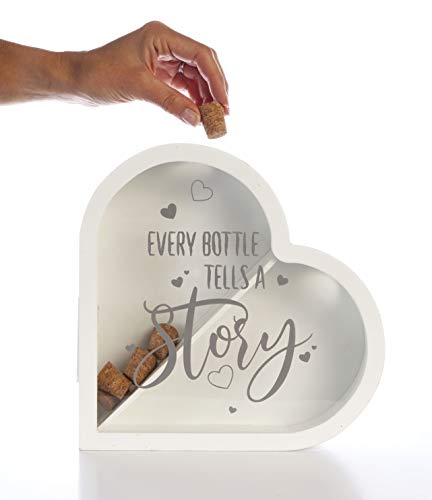 Boxer Gifts Every Bottle Tells a Story Light Up Cork and Bottle Top Collector Box, Wood Grain - Image 3