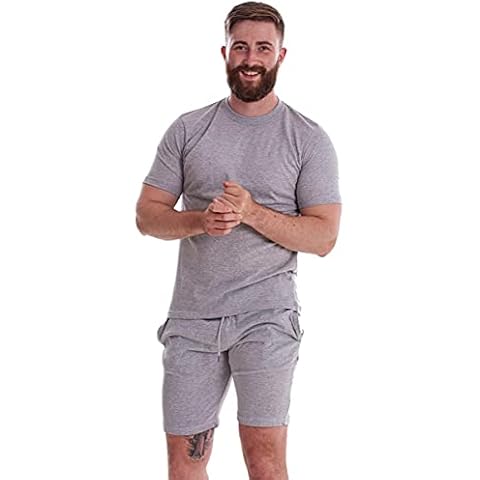 Malay Plain Grey Pyjama Set Shorts Cover