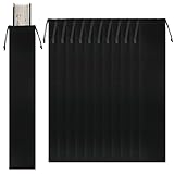 ASUNFO 12 Pcs Long Velvet Drawstring Hand Fan Bags Hand Fan Sleeves Rave Protector Gift Wrap Bag Pouch Storage Organizer for Folding Hand Fans Black