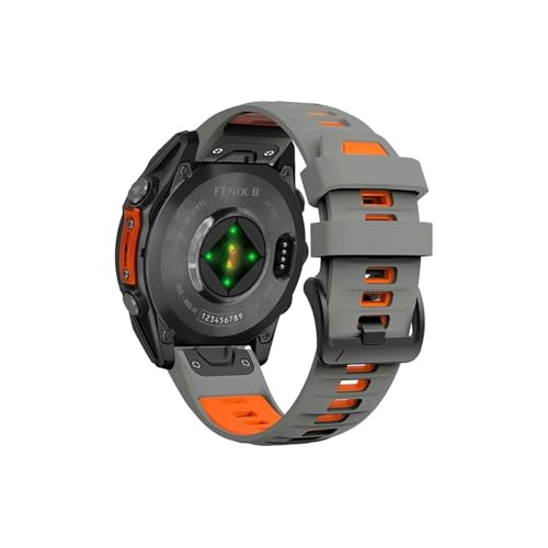 Garmin Fenix 8 7X Pro 51mm/ Enduro 3/ Quatix/Tactix 7/ Descent Mk2 Mk2i/ D2/ Mach 1(�_�[�N�O���[�I�����W�AQu ic kFit 26mm)�p�V���R�����v�o���h