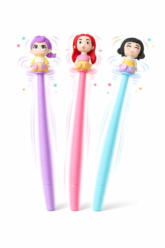 Image of GIFTS- Demon Hunter Ball Pen Set of 3 | Cute Anime Character Pens | Smooth Writing Blue Ink Pens | Cartoon Figure Pens for Kids, Girls, School & Gift Use