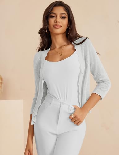 a.Jesdani Women's Shrug Sweaters Open Front Short Sleeve Rib Knit Bolero Open Front Cardigan S-1X2