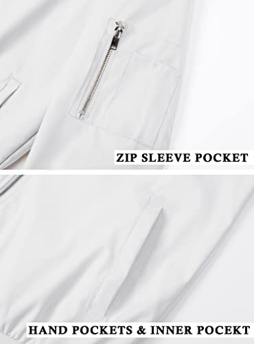 Image of MAGCOMSEN Men's Jacket Lightweight Windbreaker Bomber Jacket Windproof Casual Jacket Zip Up Coats Outwear with 5 Pockets