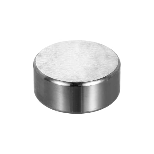 PATIKIL Bloque de banco de acero de 60x25mm, Bloque de acero Bloque de banco de metal Sin agujeros Bloque plano de acero endurecido 123 Bloques de fresado de precisión, Redondo