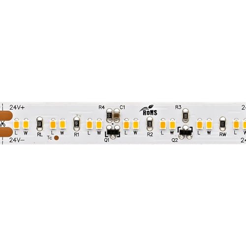 LED Strip DIM TO WARM LED, 8,6W/m, 3000-2300K, 5m, 224 LED/m, IP20, 24V, 570lm, Ra90