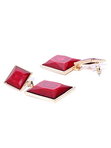 Women's Gold-Toned Handcrafted Geometric Drop Earrings