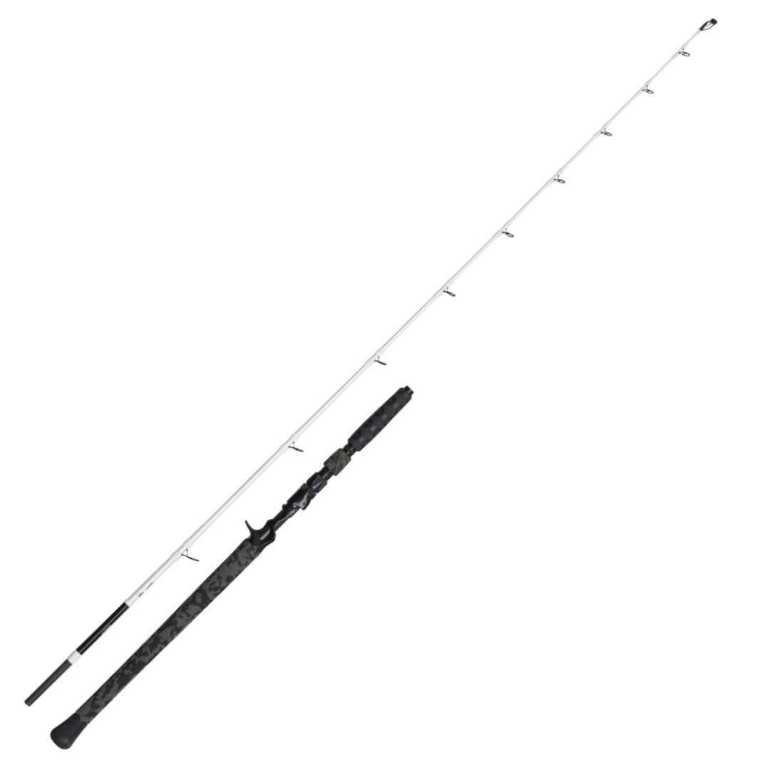 Madcat White Pelagic 1,85m 50-160g - Vertikalrute für das Angeln auf Raubfische, Baitcasterrute, Wallerrute, Welsrute