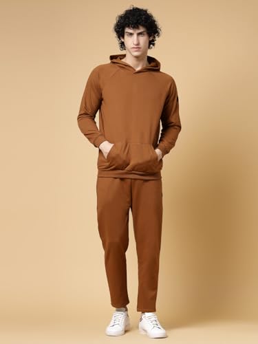 Image of Rigo Cotton Fleece Full Sleeves Oversized Co-ord Set for Men | Printed Hooded Track Suit Set for Men