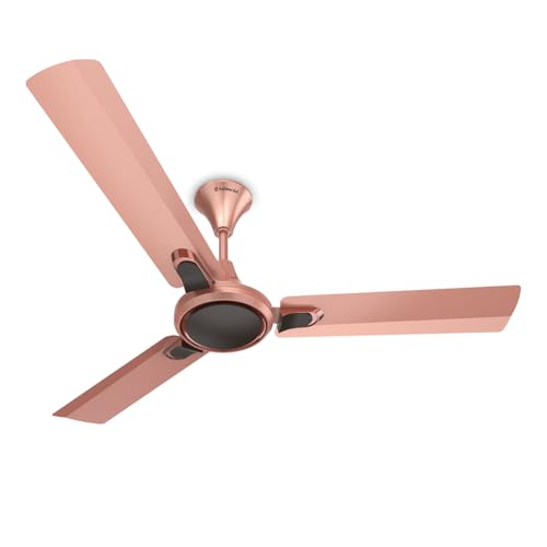 Image of Goldmedal Senora 1200 mm BEE Certified Star Rated Decorative Ceiling Fan | Anti Dust| High Air Delivery| High RPM |2 years Warranty (Rose Gold)