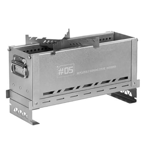 Rronnoy 携帯用キャンプストーブ | 携帯用ステンレス耐熱調理器具 - 調理用バックパッキングストーブ | コーヒー調理器具、キャンプ、ピクニック、テント、バックパッキング、屋内ハイキング用