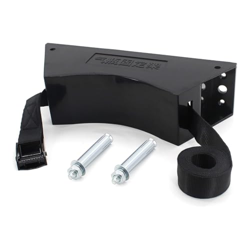 Pteanecay Propane Tank Holder, Gas Cylinder Holder, Cylinder Wall Mounted Bracket, Gas Cylinder Holder for Rv Water Softener, Black