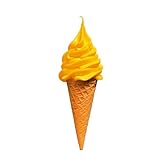 Künstliche Eiscreme Deko-Set, Gefälschte Eiscreme Requisiten für Fotografie, Bar Zubehör (Gelb)