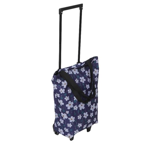 Chariot de courses pliable à roulettes léger et compact en tissu Oxford robuste