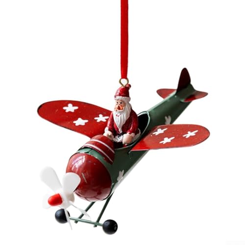 TONIXY Handgefertigter Weihnachtsbaumschmuck mit Flugzeug-Design mit...