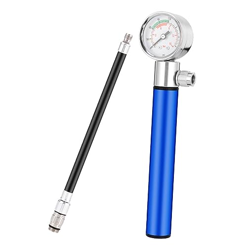 POPETPOP Portable Air Pump inflador de Bicicleta Futebol Rugby de Pelota de Yoga de Bola para balones Deportivos Accesorios de Baloncesto Manual para balones aleación Blue