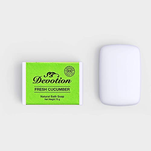 Image of Devotion Fresh Cucumber Natural Bath Soap - Pack of 6 | 75g Each | Gentle, Nourishing & Refreshing