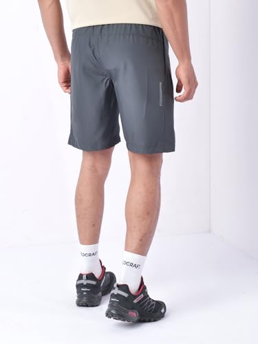 Image of Wildcraft Men's Solid Regular Fit Shorts| Mid Waist with Adjustable Drawcord