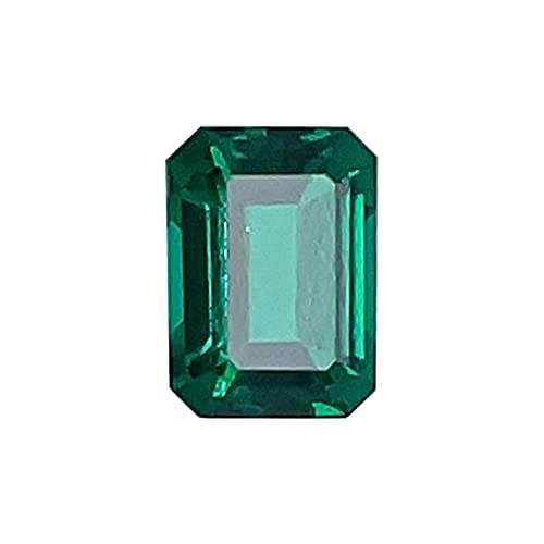 Instagem 0.74-0.96 Cts of 7x5 mm AAA Emerald-Cut Russian Lab Created Emerald (1 pc) Loose Gemstone