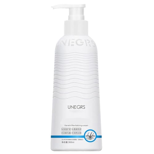 Crema Revitalizante de Keratina, Keratin Boost Awakening Hair, Acondicionador sin Enjuague para Mujeres, Acondicionador de Suavizado Profundo (1PCS)