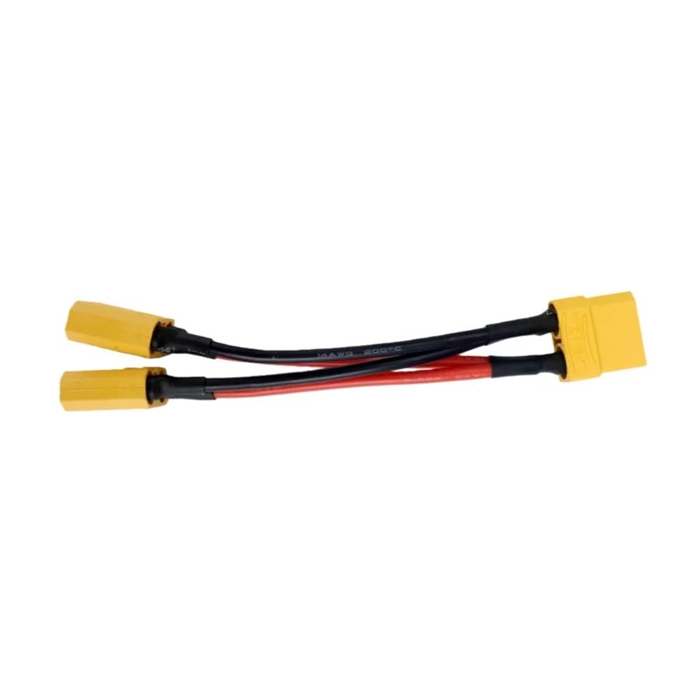 T-Stecker XT60 XT90 Parallel-Batterieanschluss Stecker/Buchse Doppelverlängerung Y-Verteiler 3-Wege-Kabel 10/12/14AWG Passend for RC-Akkumotor(XT90 1 Female 2 Male)