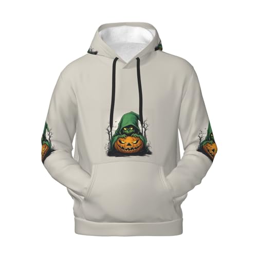 Sweat à capuche homme Halloween pour vos soirées d'automne pull noir léger XL
