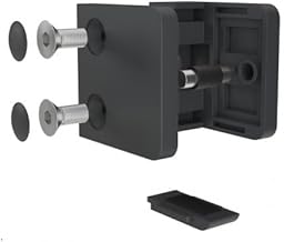 Sellon24® Glashalter Eckig Zamak Sicherungsplatte Klemme Glasplattenhalter RAL Anthrazit (Anthrazit 8mm)