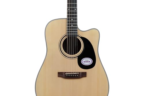 Image of Saga SF-600C Dreadnought Cutaway Acoustic Guitar (Natural)