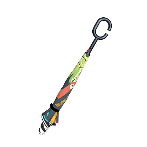 Guarda-chuva invertido de camada dupla ALAZA para carros, guarda-chuva invertido, desenho polvo, div