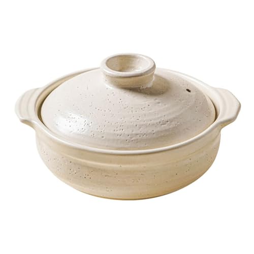 Eleeonora Olla De Arcilla Japonesa,Cazuela Resistente Japonesa Al Caliente,CeráMica Tradicional para Olla Caliente Y Guiso,No Propenso A Agrietarse,para Cocinar Sopas Y Guisos