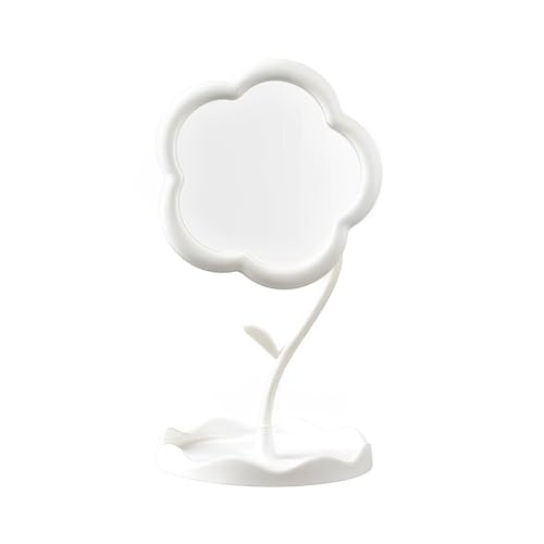 Coollooda 鏡 卓上 化粧鏡 メイクミラー スタンドミラー 化粧ミラー おしゃれ 角度自在調整 花の形 コスメ ミラー 用 化粧台 お風呂鏡のサムネイル