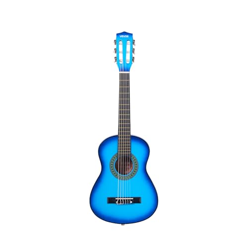 VEVOR Classical Guitar, 30 Inch, Wood Classical Guitar Starter Kit for Beginners, with Nylon Strings, Gig Bag, Strap, Tuner, Extra Strings, Picks, Capo, Basswood, for Kids Girls Boys Students, Blue by VEVOR - Image 3