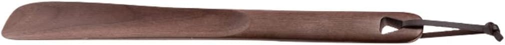 Calzador, Cuchara for Zapatos de Mujer Embarazada Viaje Madera, ayudante Mango Largo Nogal, Levantador for discapacitados con cordón, Varios tamaños | 38cm