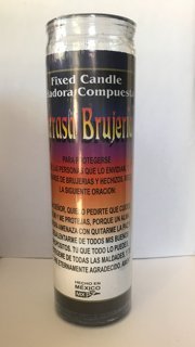 Arraza Brujeria 7-Day Glass Candle - Purple, Minimalist, Horror Theme