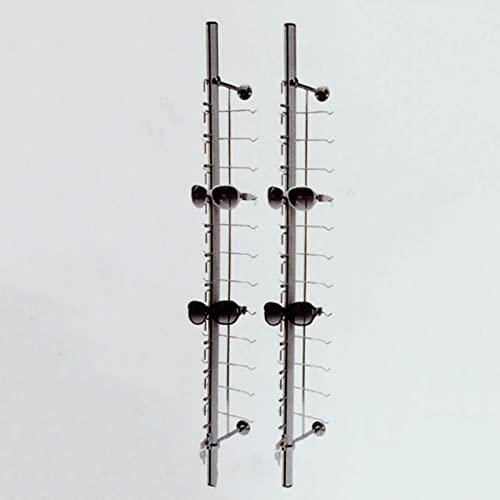 Organizador de almacenamiento de gafas de pared con cerradura y puerta de vidrio templado para tienda óptica, soporte de exhibición de gafas de sol