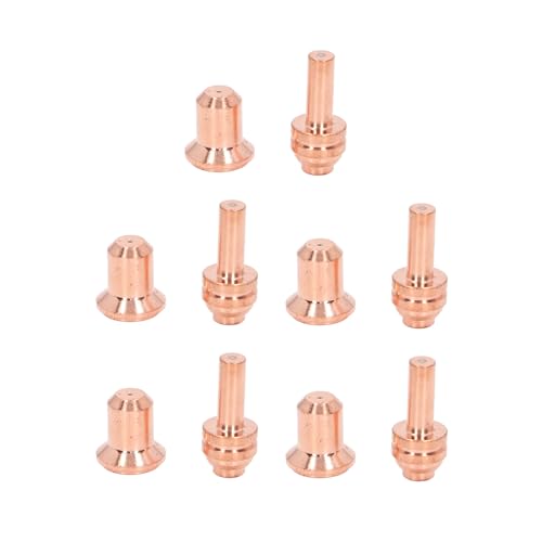 Respicefinem Nozzle Electrode Kit Standard 12. 0×8. 0×2. 10Pcs Nozzle Electrode Kit Brass 176655 Electrode 176656 Nozzle Tip Consumables For Wsp 20027 Wsp 20028 Electrode Nozzles