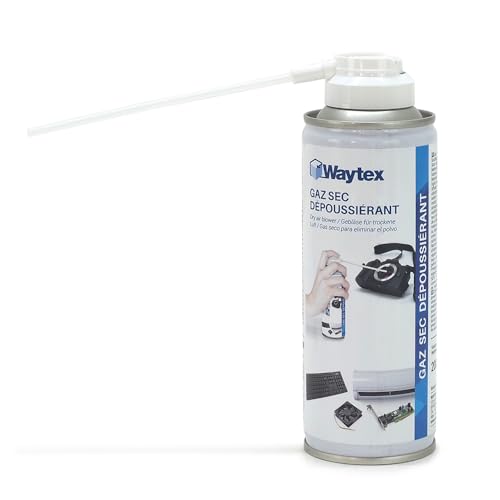 Dépoussiérant Spray Air sec Ultra Puisant 5 bars, Aérosol de 200ml, Bombe d’Air Comprimé Nettoyant pour PC, Clavier, Appareil Photo et Composants électroniques, avec buse précision