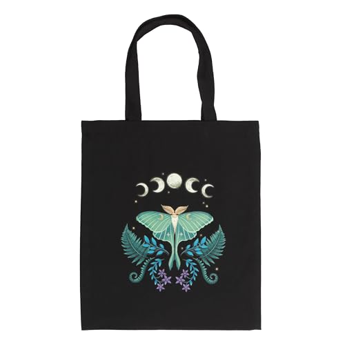 Something Different Wholesale Sac fourre-tout écologique Luna Moth fabriqué au Royaume-Uni – Sac d'épicerie durable et réutilisable avec imprimé papillon – Coton à son meilleur prix, multicolore