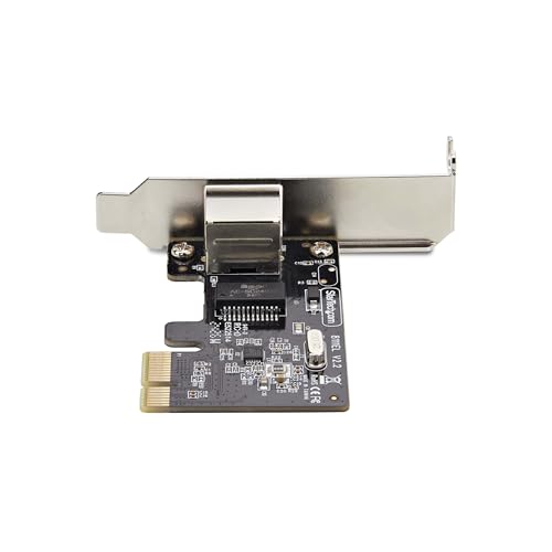Image of StarTech 1-Port Gigabit PCIe Network Card, Realtek RTL8111H (ST1000SPEX2LT) | PCI Express LAN Card, Low-Profile NIC, Adapter