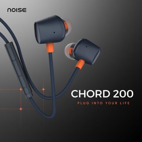 Image of Noise Chord 200 Type-C Wired Earphones | 13mm Driver | in-Line Mic with Voice Assistant | Magnetic Snap-Fit Earbuds | Tangle-Free Cable | Multifunctional Controls - Midnight Blue