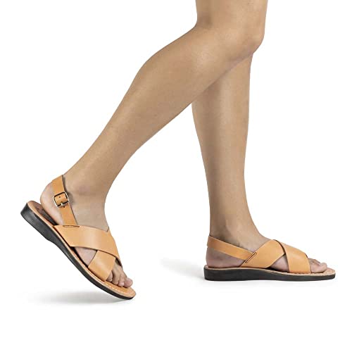 Elan Buckle - Leather Thick Strap Sandal - Womens Sandals2