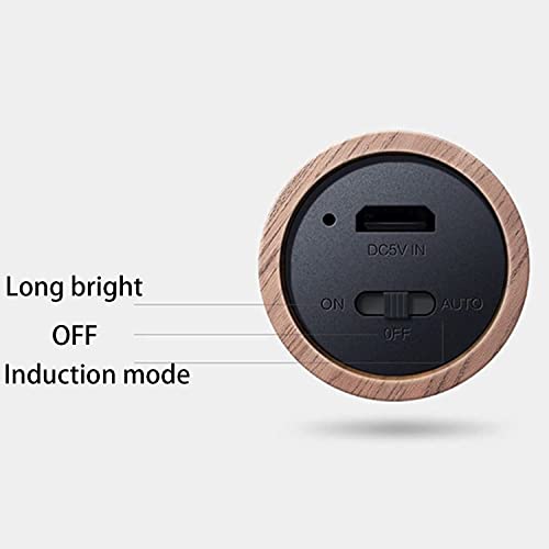 Sensor de movimiento USB recargable en apliques de pared inalámbricos con luz nocturna de 3000K 5