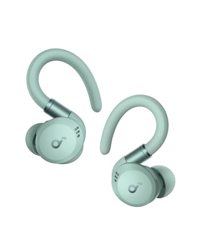 soundcore Sport X20 da Anker, Fone de Ouvido Bluetooth 5.3 Sem Fio, TWS | IP68 para Treinos, ANC Adaptativo Fone Esportivo, Ganchos Ajustáveis, Graves Intensos, À Prova de Suor e Poeira, Academia 48H