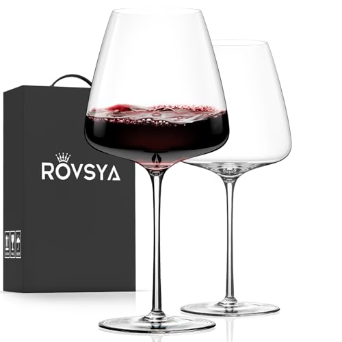 Catálogo para Comprar On-line Copas de vino tinto que puedes comprar esta semana. 43 OJA - Juego de 2 copas de vino tinto, grandes vasos de color burdeos de 23 onzas, luz de vidrio soplada a mano, transparente, ideal para degustación de vino, cumpleaños, Navidad,...